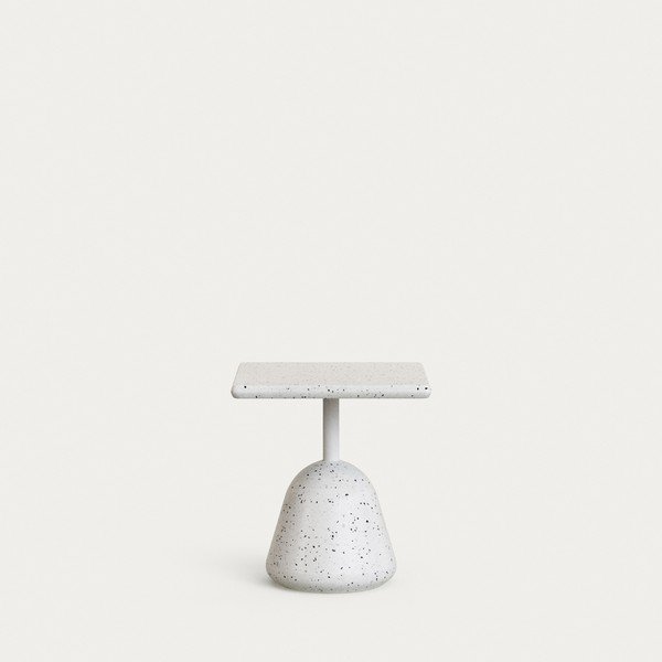 Kerti dohányzóasztal terrazzo asztallappal 44x44 cm Saura – Kave Home-image-1