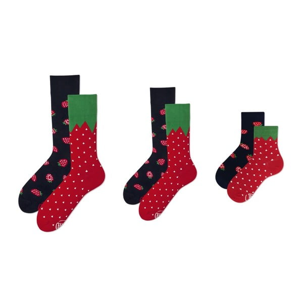 Strawberry Grand 3 pár zokni, családi csomagolás - Many Mornings