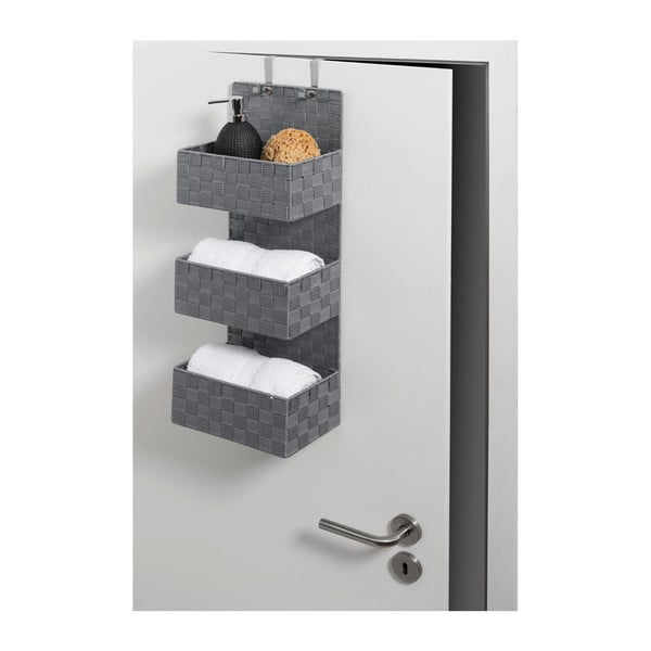 Adria szürke, 3 rekeszes, fürdőszobai rendszerező - Wenko-image-2