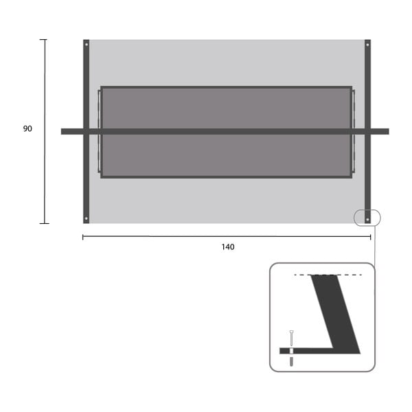 Fekete fém kerti hintaágy Kari - Garden Pleasure-image-1