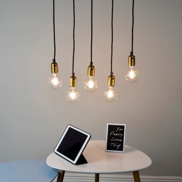 Uno ötágú függőlámpa aranyszínű részletekkel - Sotto Luce-image-1