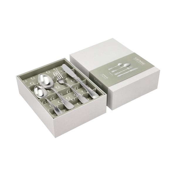 Ezüstszínű rozsdamentes acél evőeszköz készlet 16 db-os Attaché – Gense-image-2
