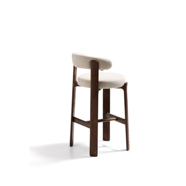 Bézs-sötét natúr színű kőrisfa bárszék (ülésmagasság 75 cm) Granite – Kave Home-image-4