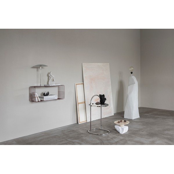 Borvörös többszintes fém fali polc 70 cm Wire – Mette Ditmer Denmark-image-1