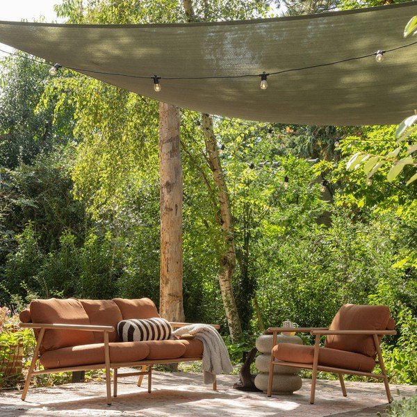 Kerek kerti kisasztal kő dekorral ø 40 cm Laurel – WOOOD-image-2