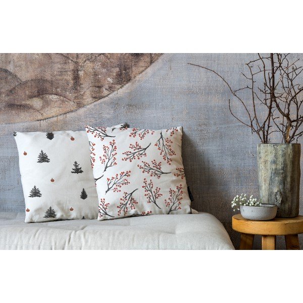 Párnahuzat szett 4 db-os karácsonyi mintával 45x45 cm Red And Black Christmas – Butter Kings-image-1