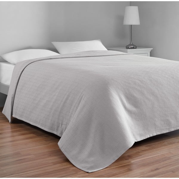 Szürke pamut ágytakaró franciaágyra 200x230 cm Serenity – Mijolnir