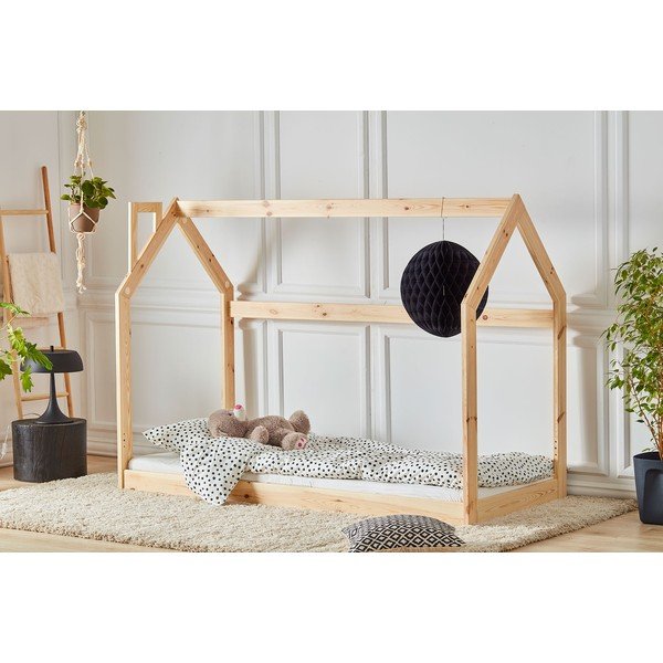 House házikó alakú fa gyerekágy, 200 x 90 cm - Pinio-image-1