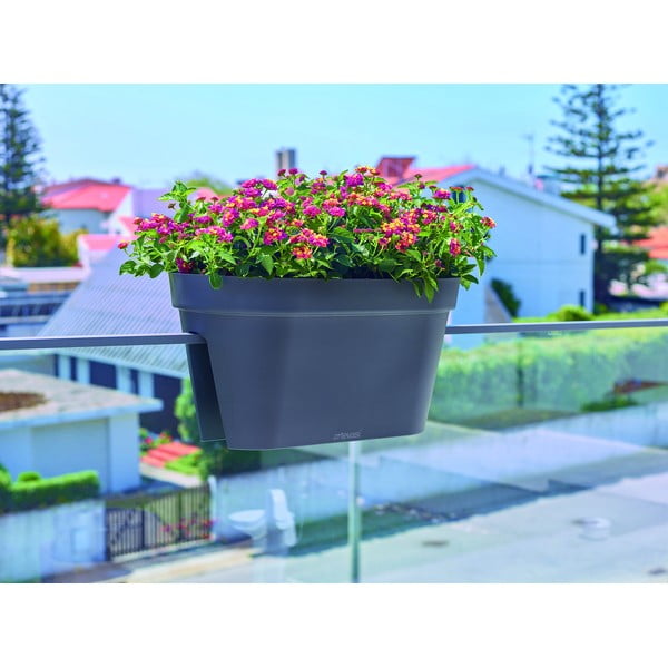 Újrahasznosított műanyag függő láda korlátra  60 cm Capri – Artevasi-image-3