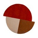 Téglavörös kézi szövésű gyapjú kerek szőnyeg ø 150 cm Mia Segment – Flair Rugs