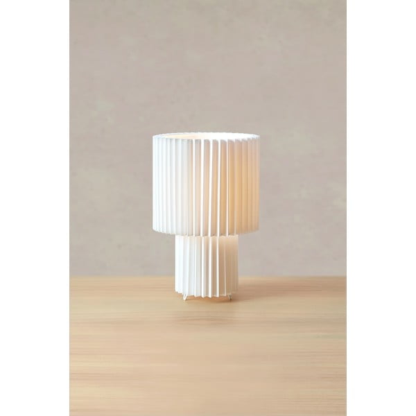 Fehér asztali lámpa textil búrával (magasság 32 cm) Catis – Markslöjd-image-1