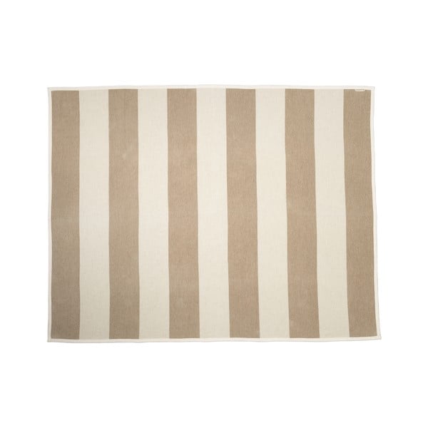Bézs-krémszínű gyapjúkeverék takaró 140x180 cm Bob Mud Vanilla – Pappelina