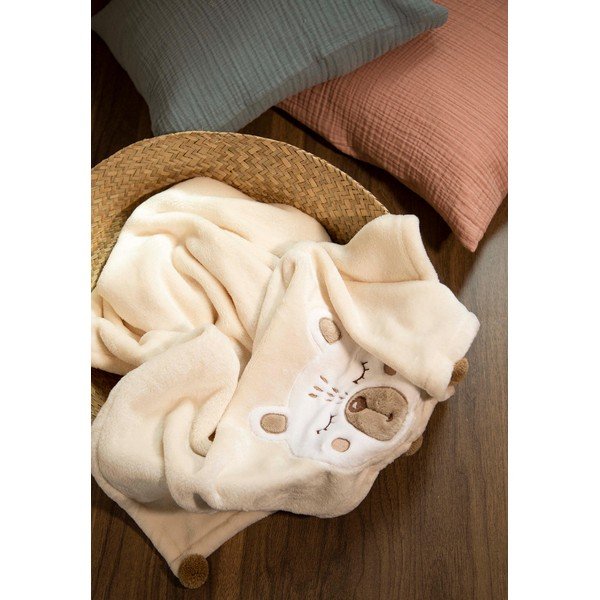 Bézs pamut gyerek takaró 75x120 cm Teddy – Mijolnir-image-2