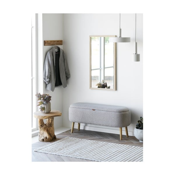 Natúr színű tölgyfa fali fogas 50 cm Barco – House Nordic-image-3