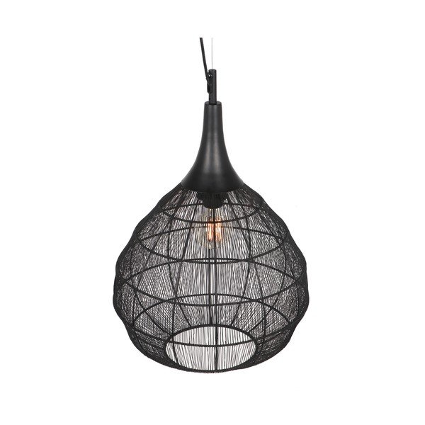 Matt fekete függőlámpa fém búrával Soraya – Trio-image-1