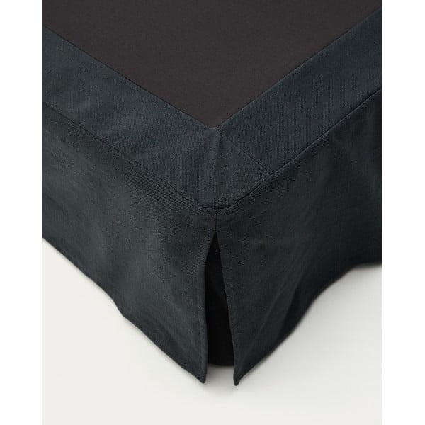 Antracitszürke kárpitozott franciaágy 160x200 cm Jaira – Kave Home-image-4