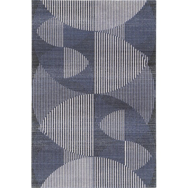 Sötétkék gyapjú szőnyeg 100x180 cm Shades – Agnella
