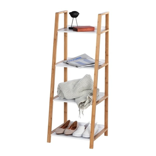 Finja fürdőszobai bambusz polcos állvány, 4 polccal - Wenko-image-4