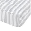Check And Stripe szürke-fehér pamut ágyneműhuzat, 135 x 190 cm - Bianca