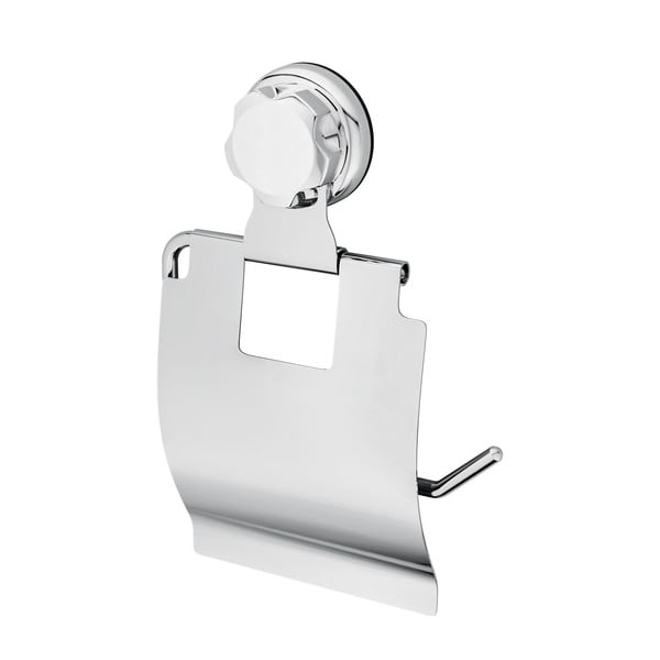 Ezüstszínű öntapadós fém WC-papír tartó Bestlock Bath – Compactor-image-3