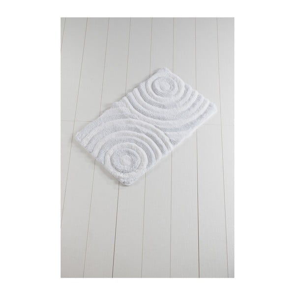 Wave White fehér fürdőszobai kilépő, 60 x 100 cm - Confetti Bathmats