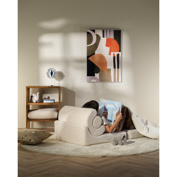 Krémszínű buklé gyerek fotel Flipster – Wigiwama-image-4
