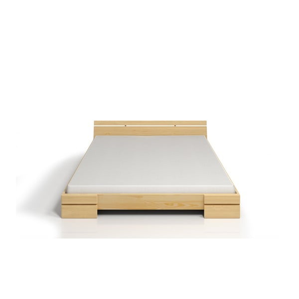 Sparta kétszemélyes ágy borovi fenyőből, 140 x 200 cm - Skandica-image-1