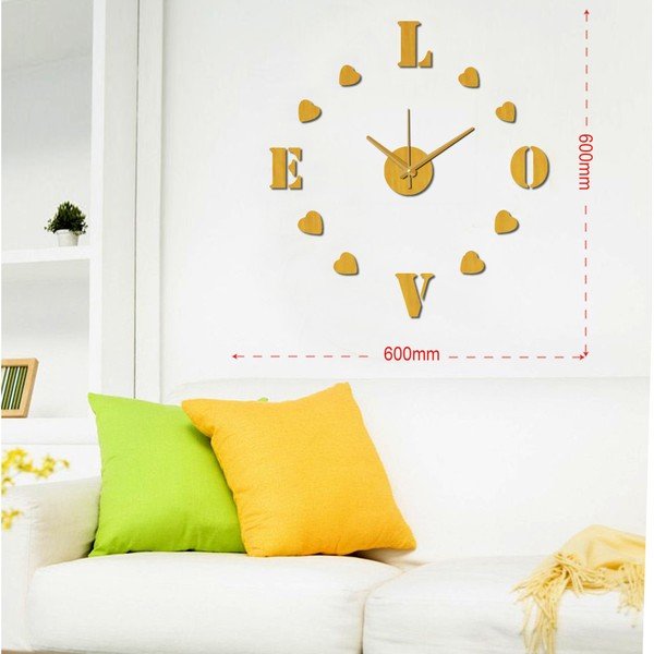 Love óra alakú falmatrica, ⌀ 60 cm - Mauro Ferretti-image-1