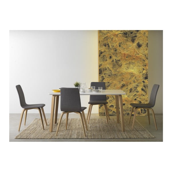 4 db-os kárpitozott fa étkezőszék szett - Geese-image-1