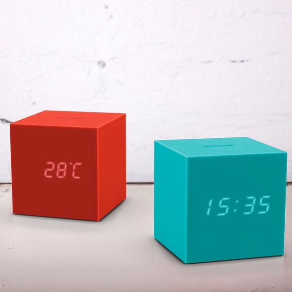 Gravitry Cube piros ébresztőóra LED kijelzővel - Gingko-image-1