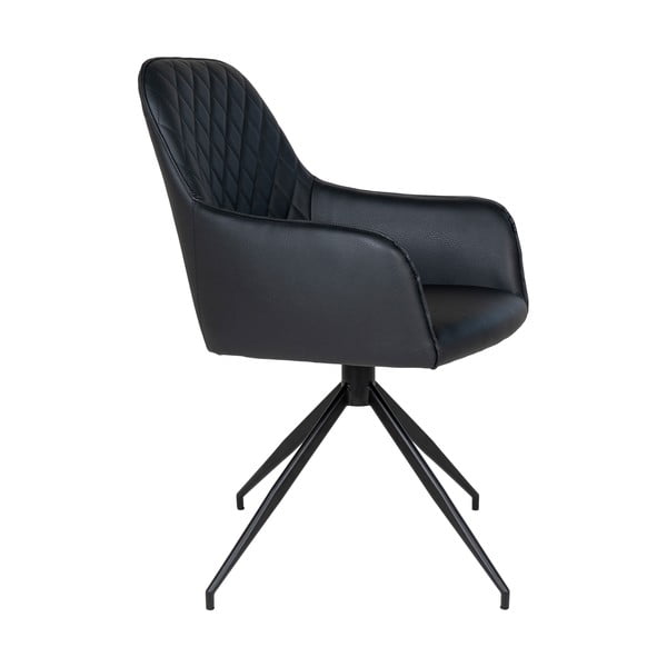 Fekete kárpitozott étkezőfotel Harbo – House Nordic-image-3