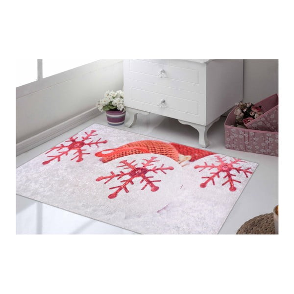Winter Mood piros-fehér szőnyeg, 80 x 120 cm - Vitaus