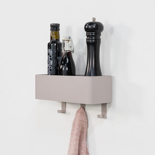 Szürkésbarna fali acél fürdőszobai polc Multi – Spinder Design-image-3