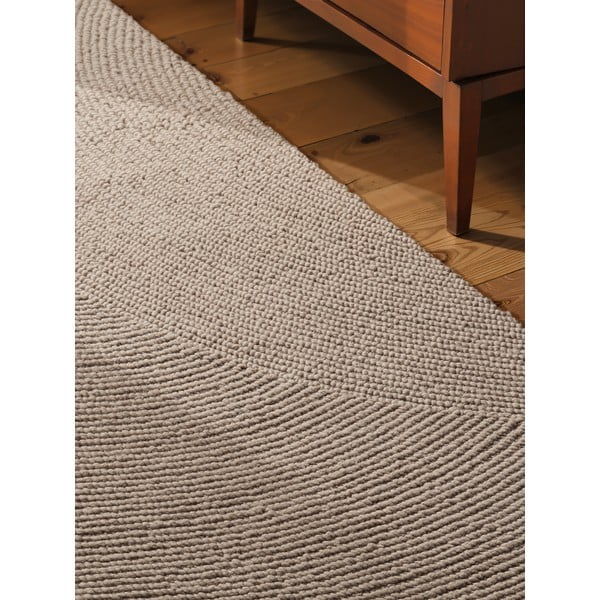 Bézs kézi szövésű gyapjú futószőnyeg 80x200 cm Eleni Light Beige – Hanse Home-image-3