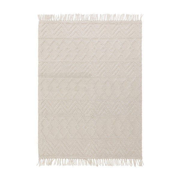 Krémszínű gyapjú szőnyeg 160x230 cm Asra – Asiatic Carpets