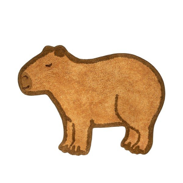Barna pamut gyerek szőnyeg 52x68 cm Capybara – Sass & Belle