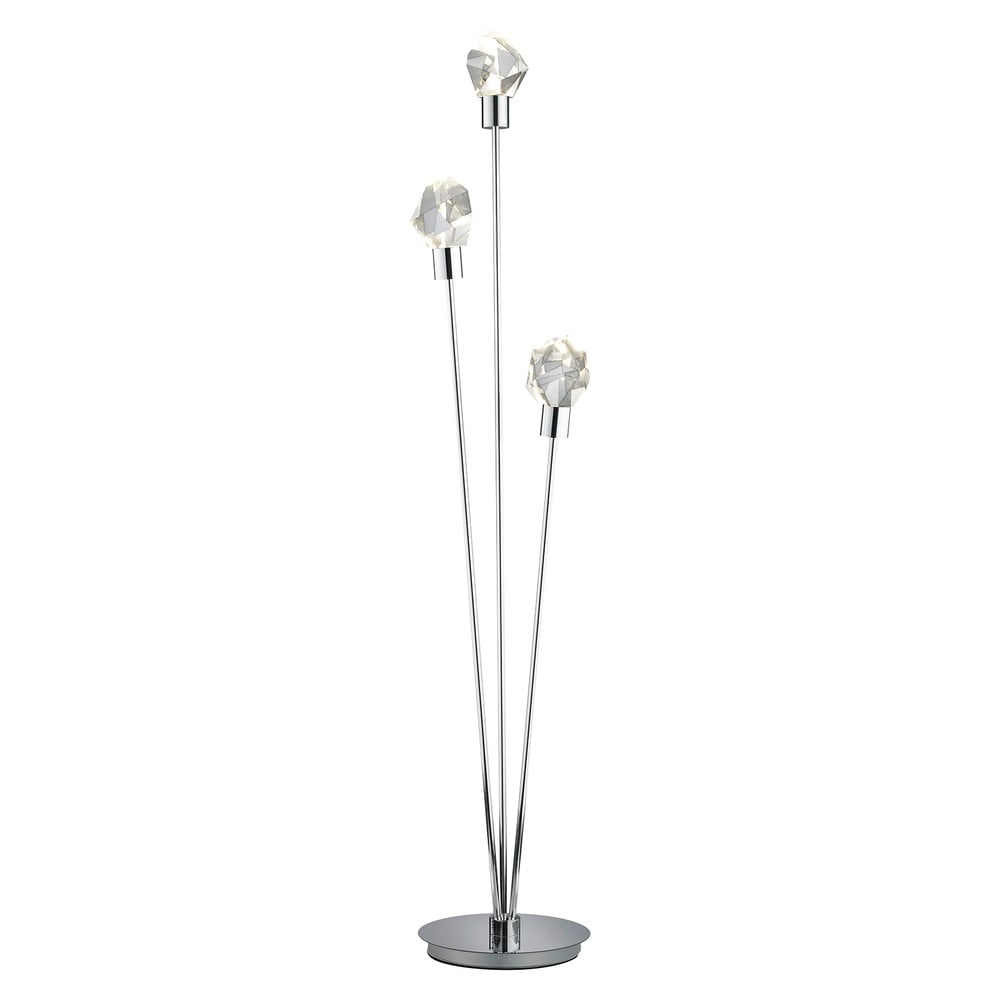 Ezüstszínű LED állólámpa üveg búrával (magasság 150 cm) Verano  Trio Select