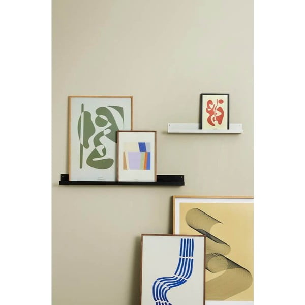 Világosszürke fém fali polc képekhez 100 cm Care – Hübsch-image-1