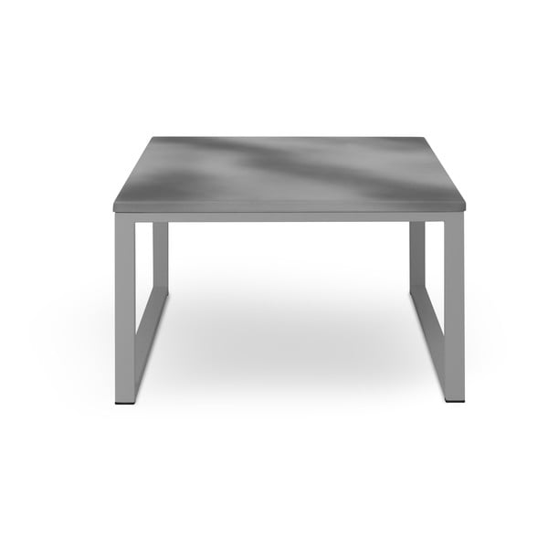 Nicea szürke kültéri asztal beton díszítéssel, szürke kerettel, hossz 70 cm - Calme Jardin