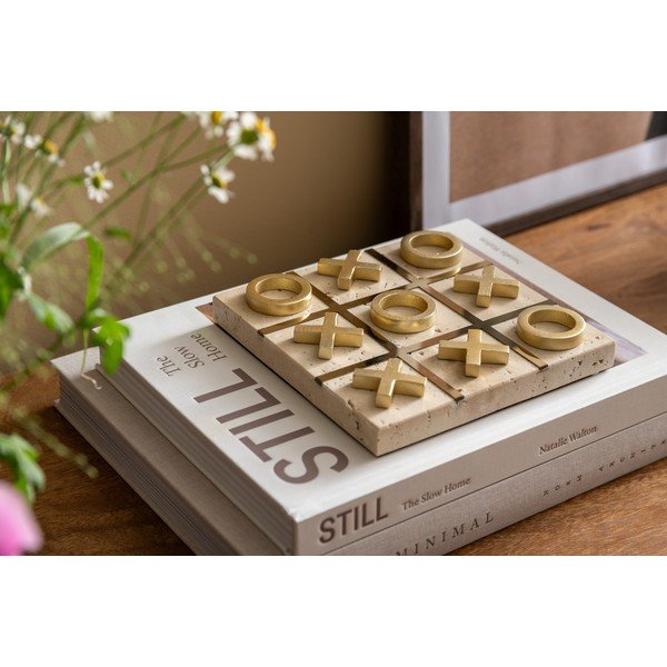Kő kisméretű dekoráció Tic Tac Toe – PT LIVING-image-1