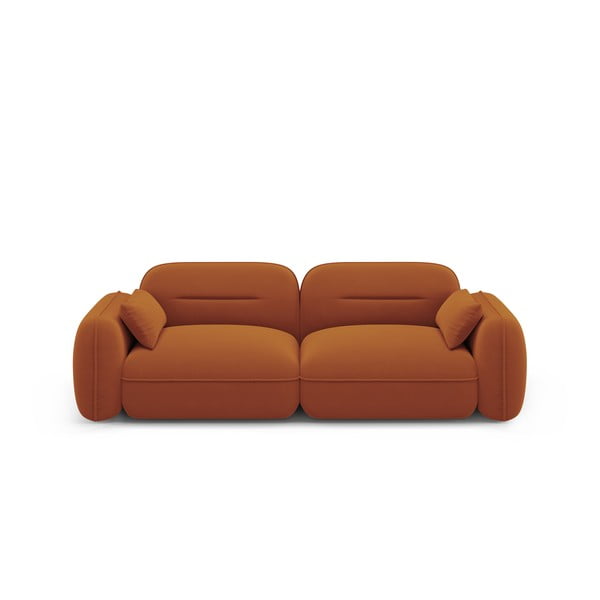 Narancssárga bársony kanapé 230 cm Audrey – Interieurs 86