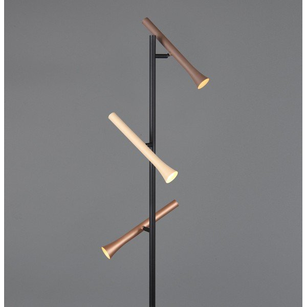 Fekete LED állólámpa fém búrával (magasság 150 cm) Fiato – Trio-image-1