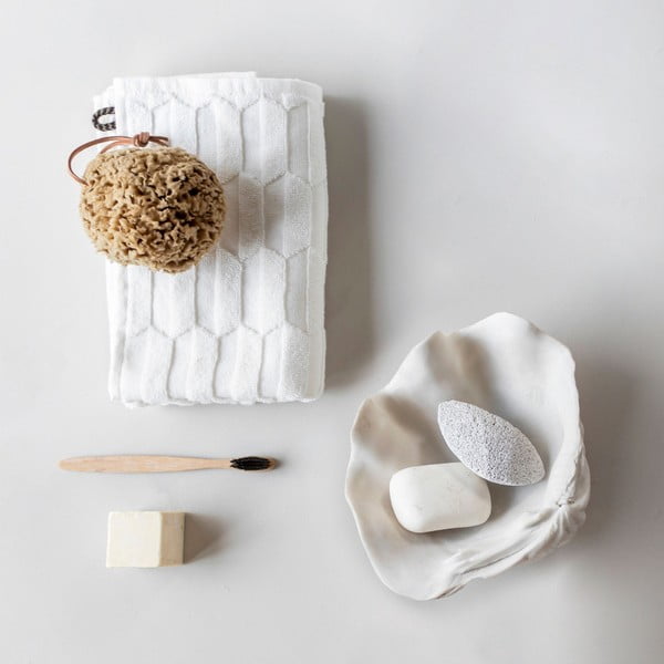 Krémszínű pamut törölköző szett 2 db-os 35x55 cm Geo – Mette Ditmer Denmark-image-4