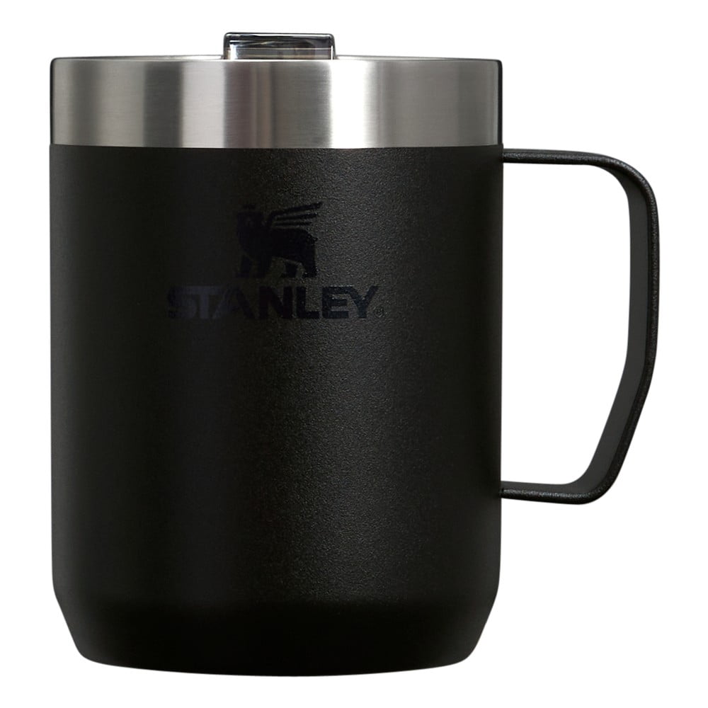 Fekete rozsdamentes acél termobögre 230 ml Stay-Hot Camp Mug Black Stanley