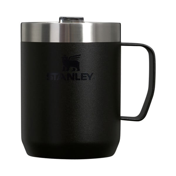 Fekete rozsdamentes acél termobögre 230 ml Stay-Hot Camp Mug Black – Stanley