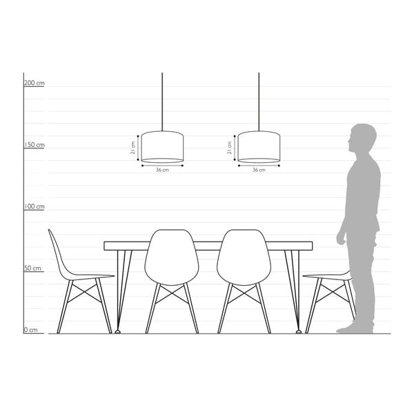 Mika fekete kétágú függőlámpa aranyszínű búrabelsővel, ⌀ 36 cm - Sotto Luce-image-4