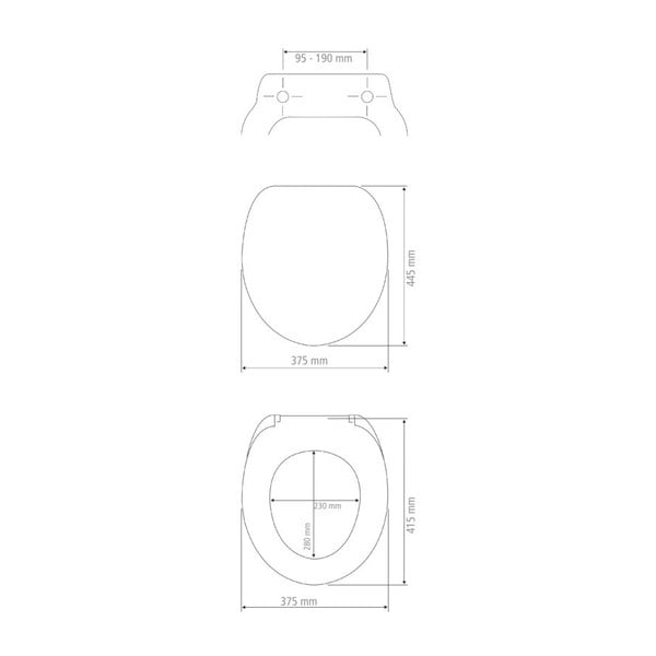 Ikaria fekete WC-ülőke - Wenko-image-3