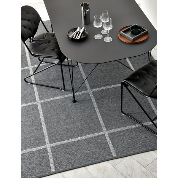 Antracitszürke kültéri-beltéri futószőnyeg 70x150 cm Ada Granit – Pappelina-image-1