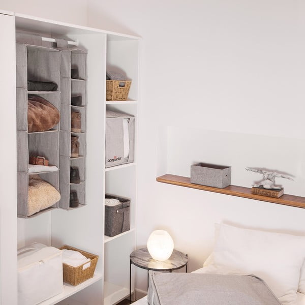 Függő textil gardrób rendszerező Oxford – Compactor-image-1