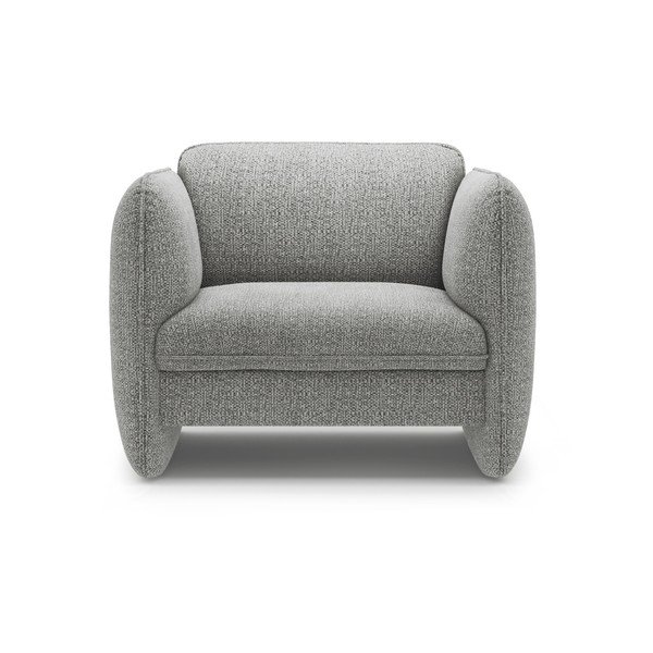 Világosszürke zsenília fotel Georgia – Micadoni -image-2